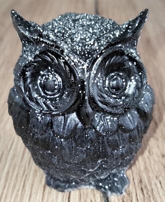 12 hibou noir pailltt argent1