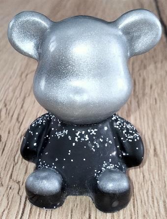 12 nounours argent et noir paillette argent1